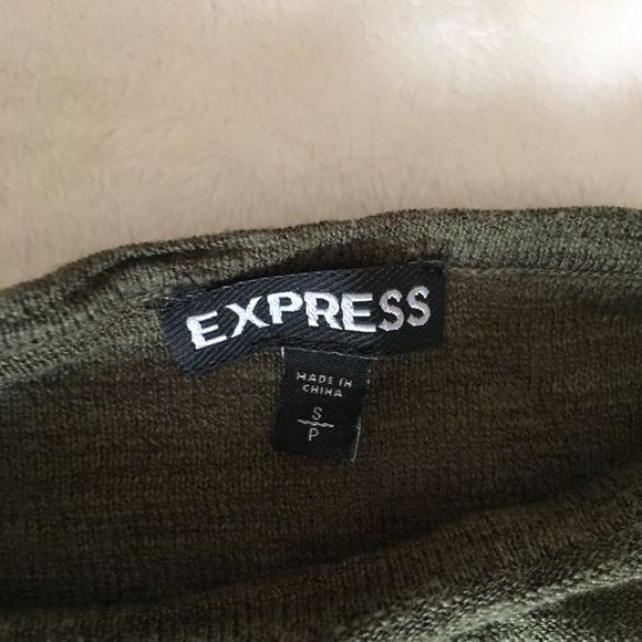 Express Olive Green Shirt with Gold dots size small - Picture 6 of 6